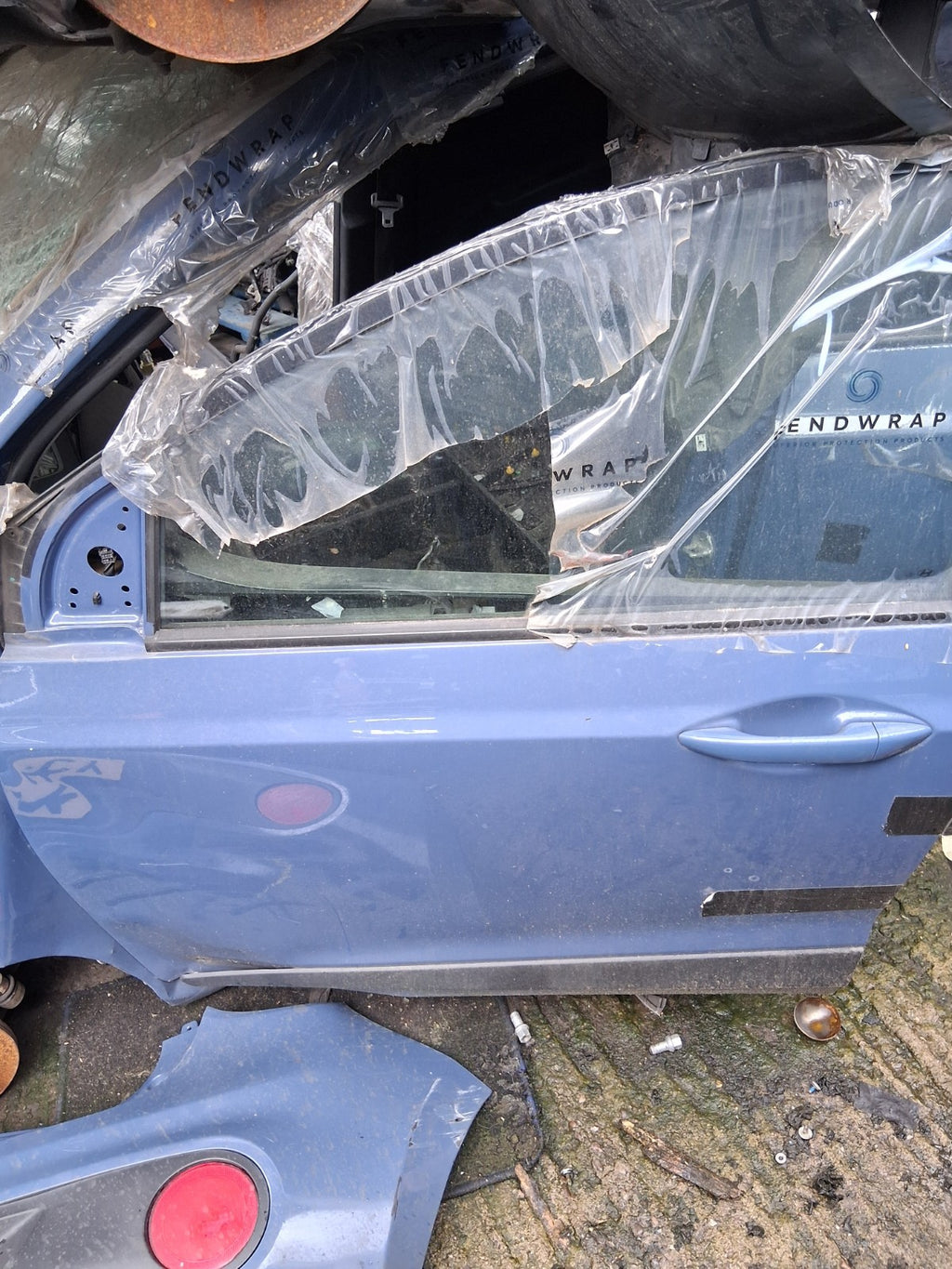 2017 HYUNDAI i10 MK2 NSF PASSENGER SIDE FRONT LEFT BARE DOOR BLUE X3U