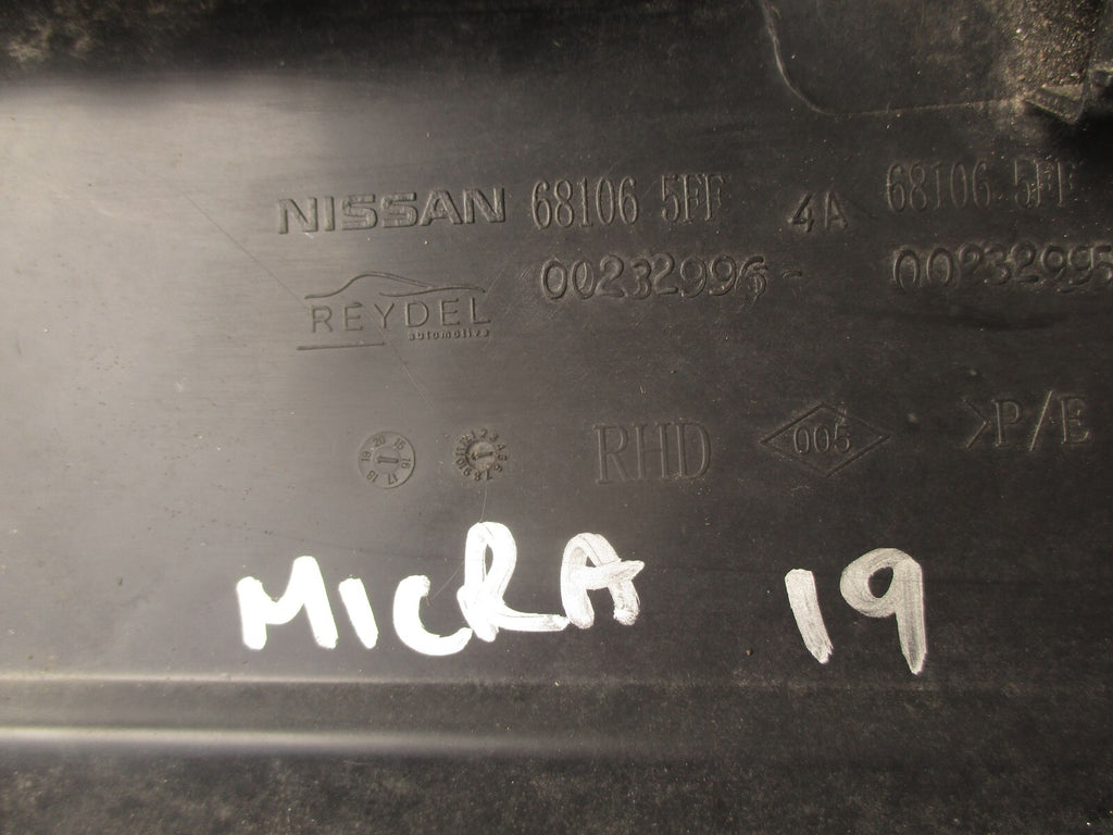 2019 NISSAN MICRA K14 MK5 DRIVER SIDE LOWER DASHBOARD SWITCHES & TRIM 681065FF