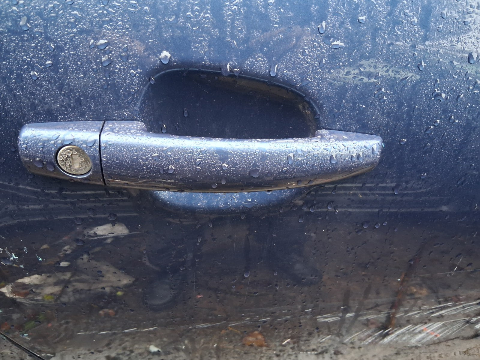 2017 VAUXHALL CORSA E OSF DRIVER SIDE FRONT RIGHT EXTERIOR DOOR HANDLE BLUE