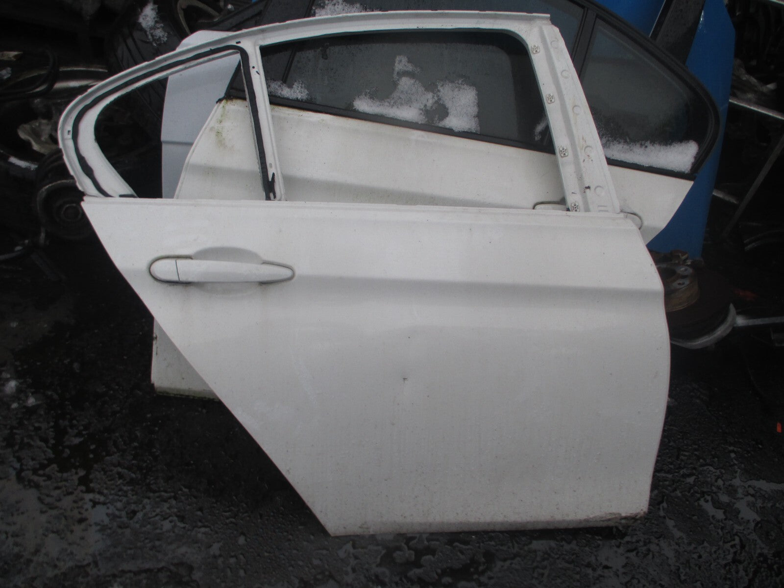 BMW 3 SERIES F30 2018 OSR DRIVER SIDE REAR BARE DOOR ALPINE WHITE