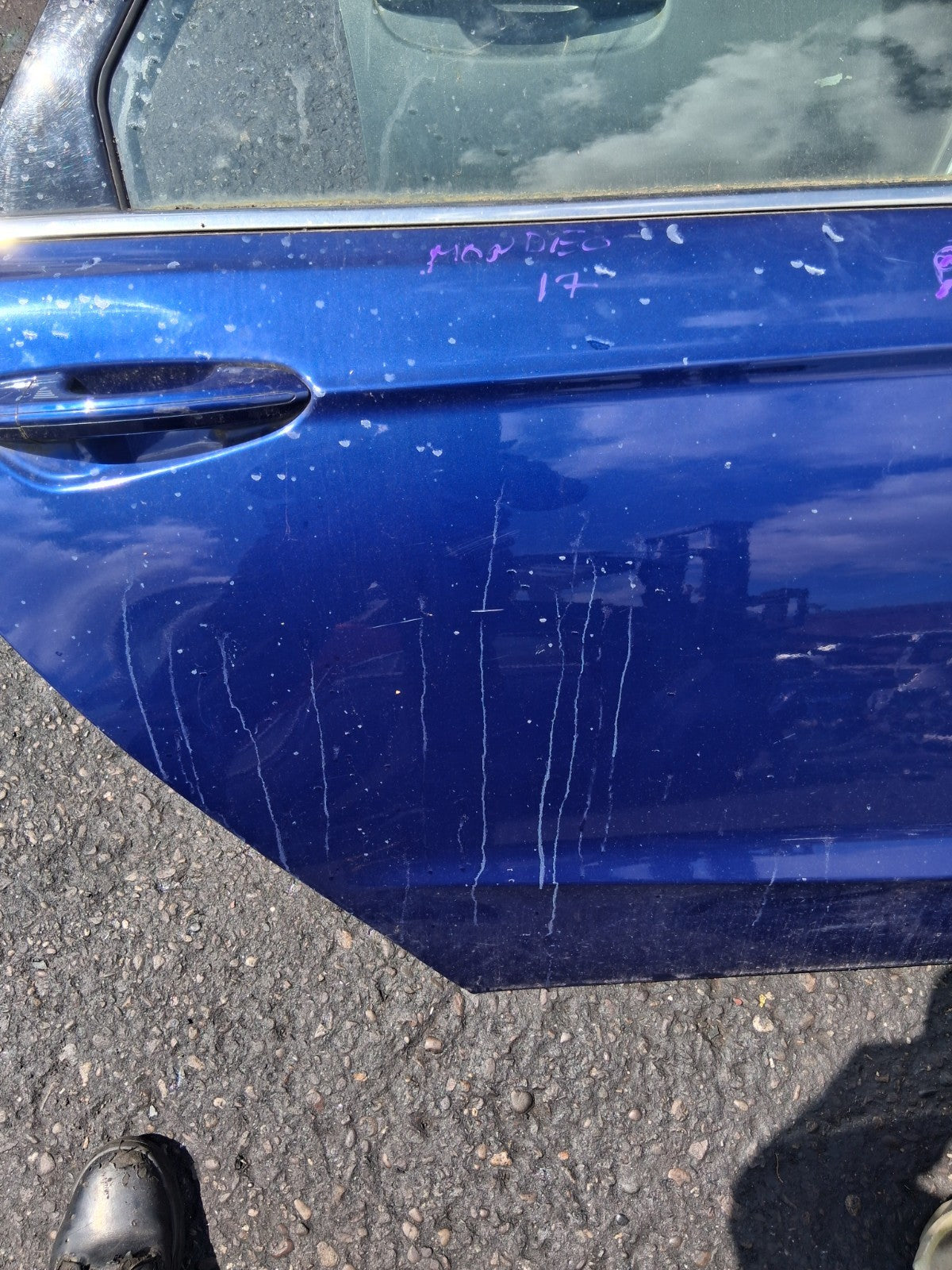 2017 FORD MONDEO MK5 HATCHBACK OSR DRIVER SIDE REAR COMPLETE DOOR BLUE LD