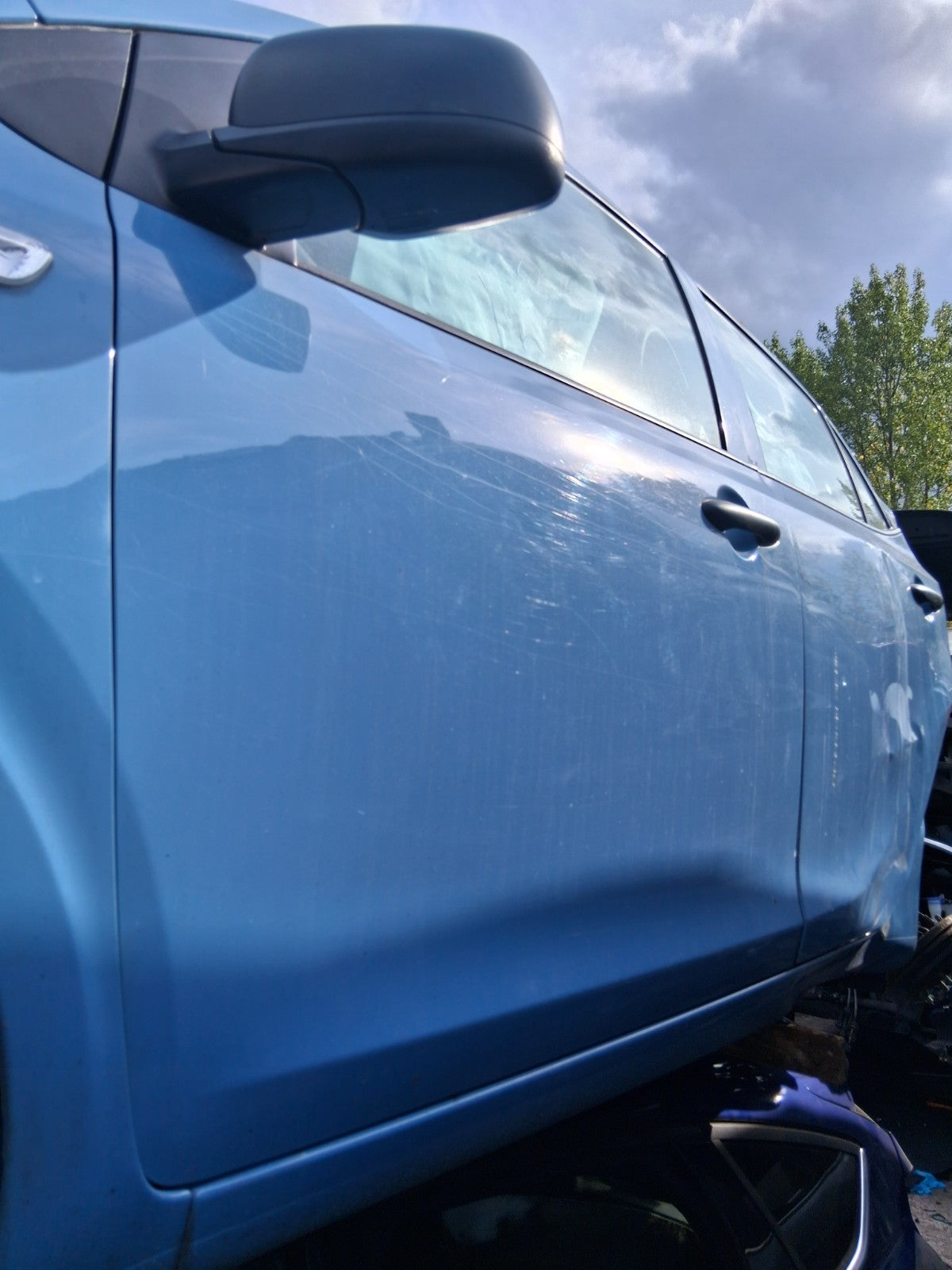 2019 KIA PICANTO MK3 NSF PASSENGER SIDE FRONT BARE DOOR BLUE