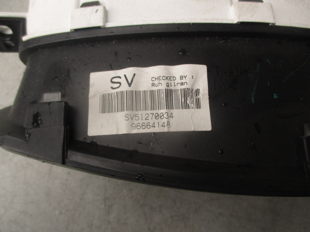 2005 CHEVROLET MATIZ MK 2 1.0 PETROL SPEEDOMETER INSTRUMENTAL CLUSTER 96664148