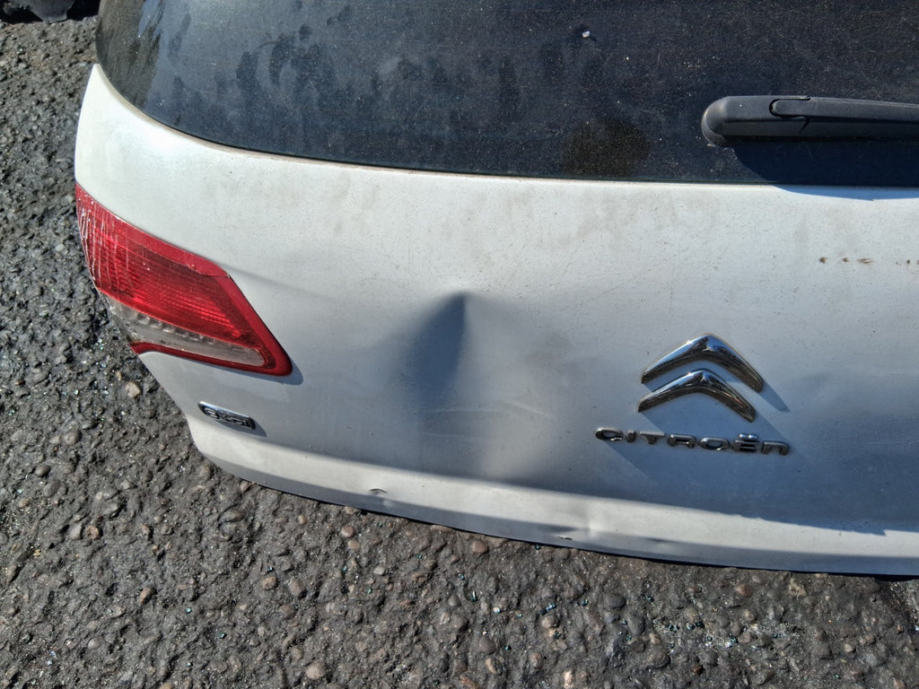 2013 CITROEN C4 MK2 COMPLETE REAR TAILGATE BOOTLID WHITE