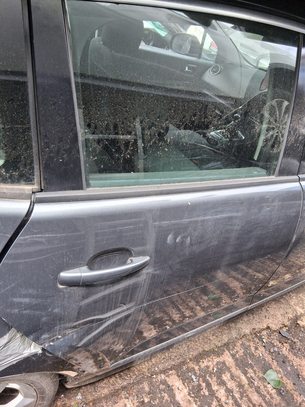 2012 PEUGEOT 3008 MK1 OSR DRIVER SIDE REAR RIGHT BARE DOOR GRIS SHARK KTPD