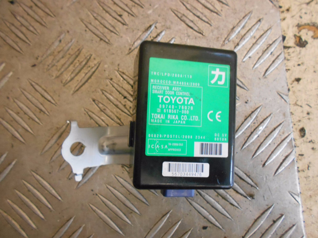 LEXUS CT200H 2014 SMART DOOR RECEIVER MODULE 89740-76070