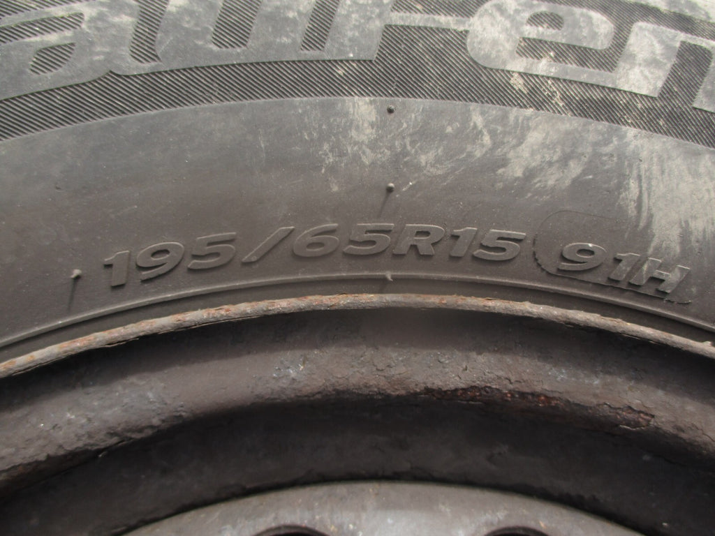 2014 VOLKSWAGEN GOLF MK7 5 SPOKE 15 INCH STEEL WHEEL WITH TYRE 195/65R15 REF 2