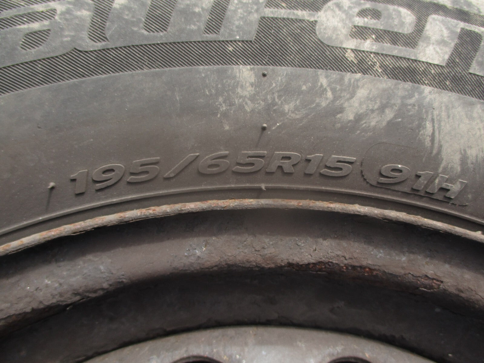 2014 VOLKSWAGEN GOLF MK7 5 SPOKE 15 INCH STEEL WHEEL WITH TYRE 195/65R15 REF 2