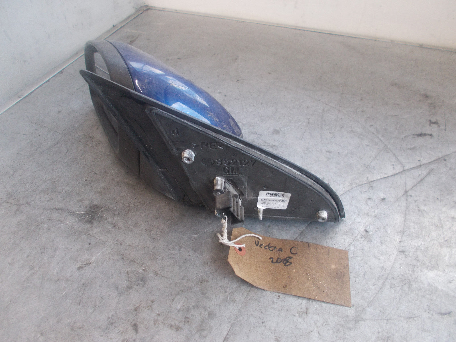 VAUXHALL VECTRA C NS PASSENGER SIDE ELECTRIC WING MIRROR DARK BLUE 24436149