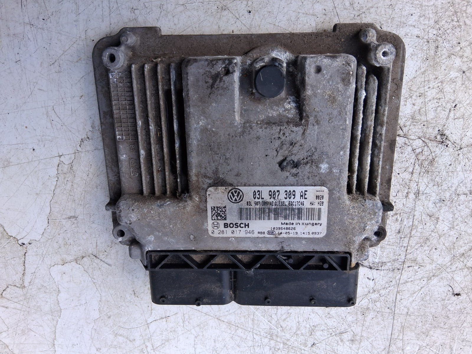 2012 VW VOLKSWAGEN PASSAT CC 2.0 TDI DIESEL ECU ENGINE CONTROL UNIT 03L907309AE