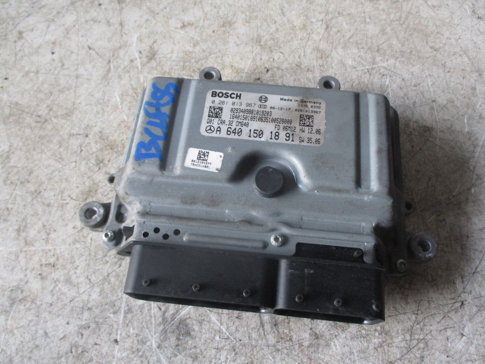 MERCEDES BENZ B CLASS W245 2007 2.0 CDI ENGINE CONTROL MODULE A6401501891