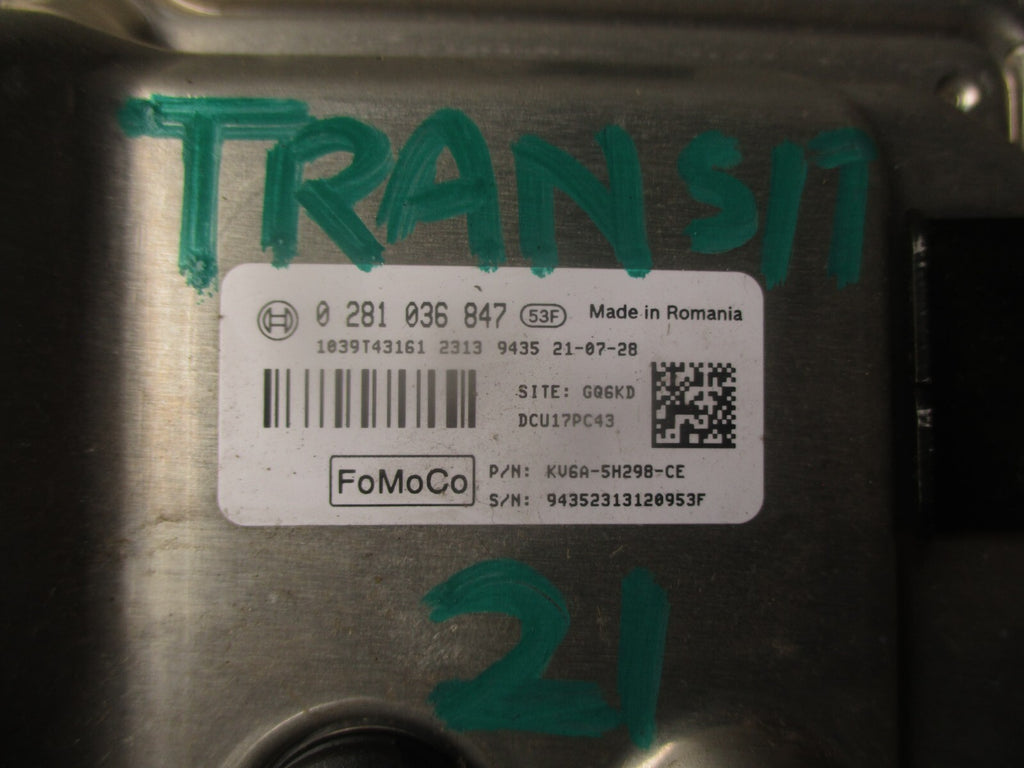 2021 FORD TRANSIT 350 MK8 2.0 DIESEL ADBLUE DPF CONTROL UNIT ECU 0281036847