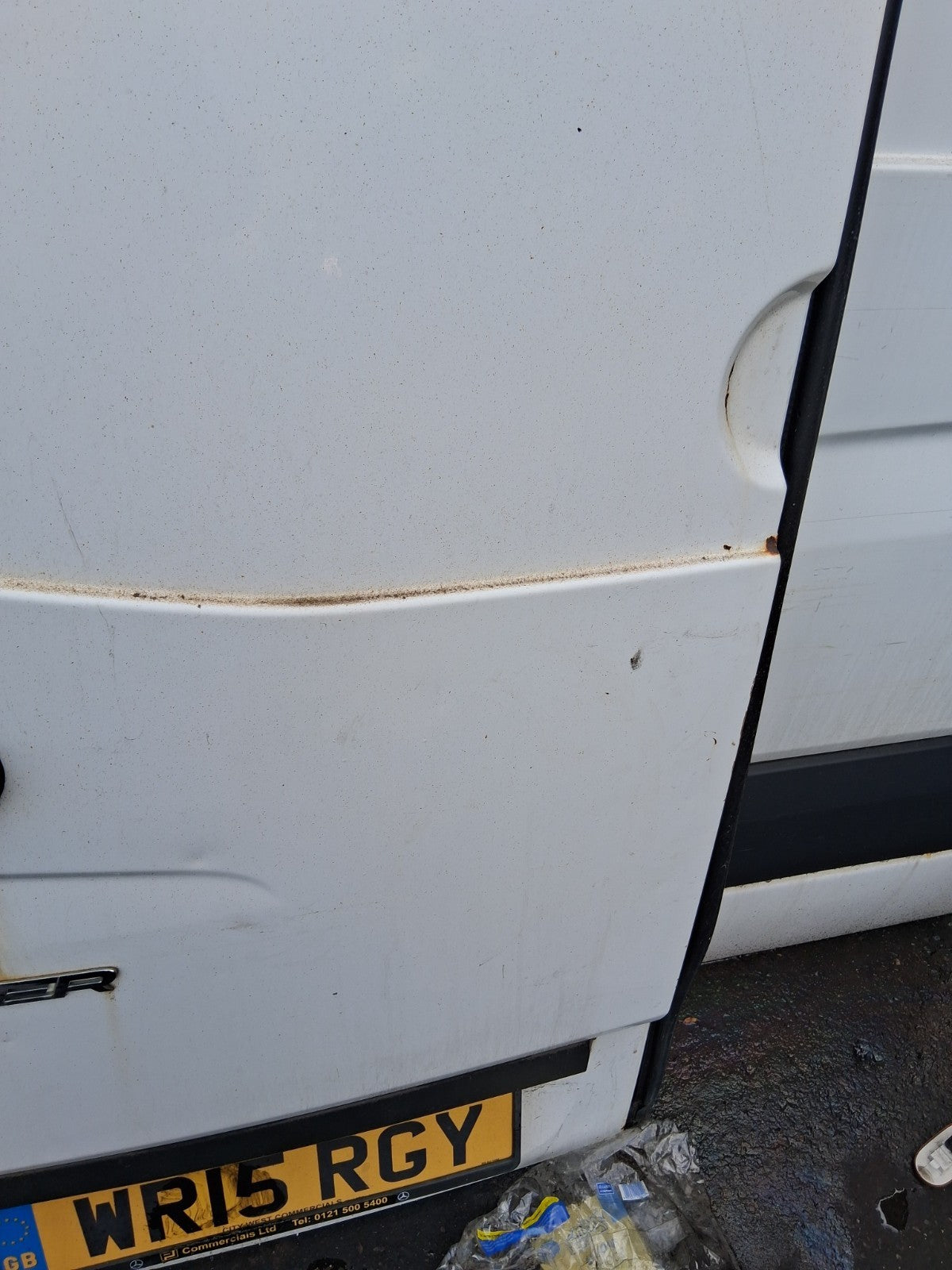 2016 MERCEDES SPRINTER W906 NSR PASSENGER SIDE REAR LEFT COMPLETE DOOR WHITE