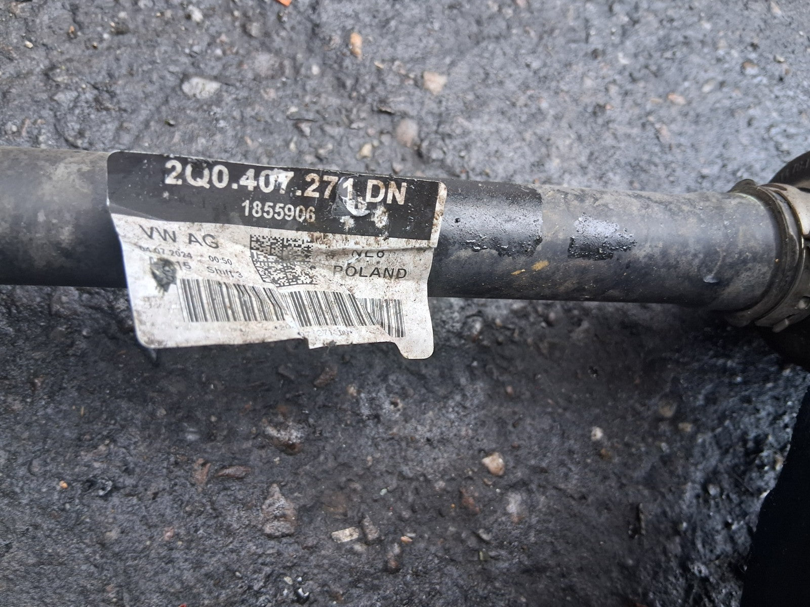 2024 AUDI A1 S LINE MK2 1.0 PETROL NSF PASSENGER SIDE FRONT LEFT DRIVESHAFT