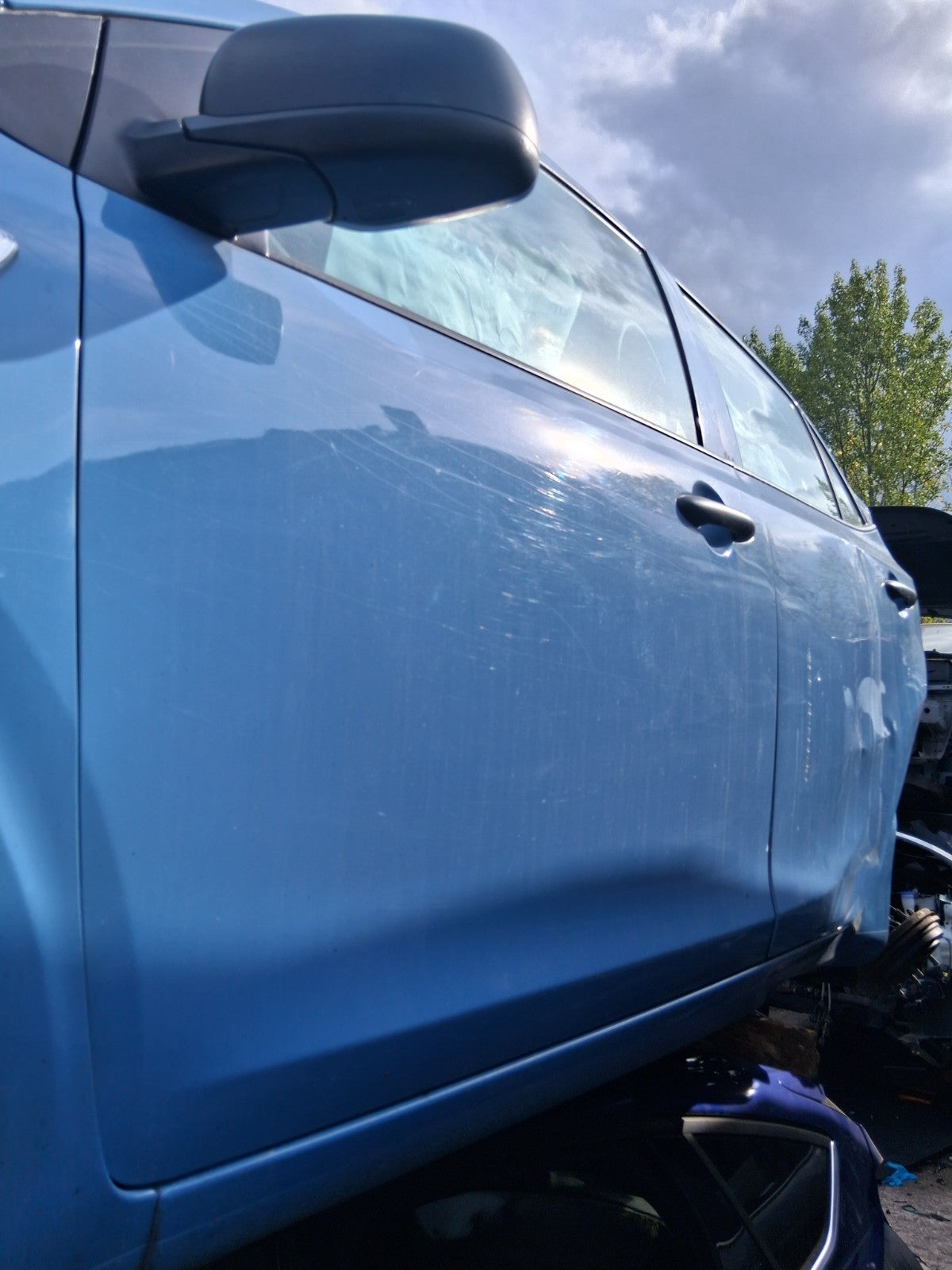 2019 KIA PICANTO MK3 NSF PASSENGER SIDE FRONT BARE DOOR BLUE