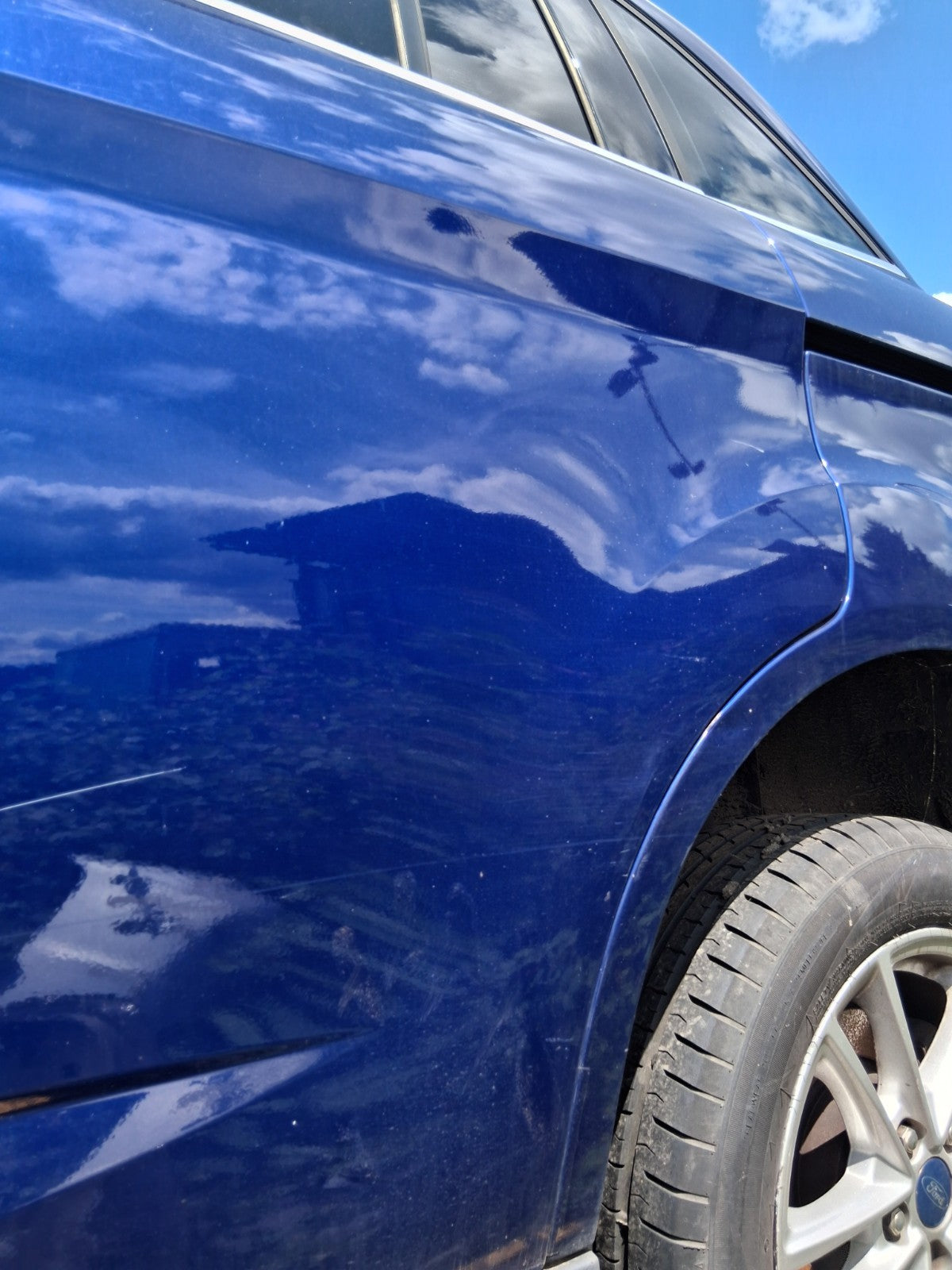 2015 FORD GRAND C MAX MK2 NSR PASSENGER REAR BARE SLIDING DOOR IMPACT BLUE HE