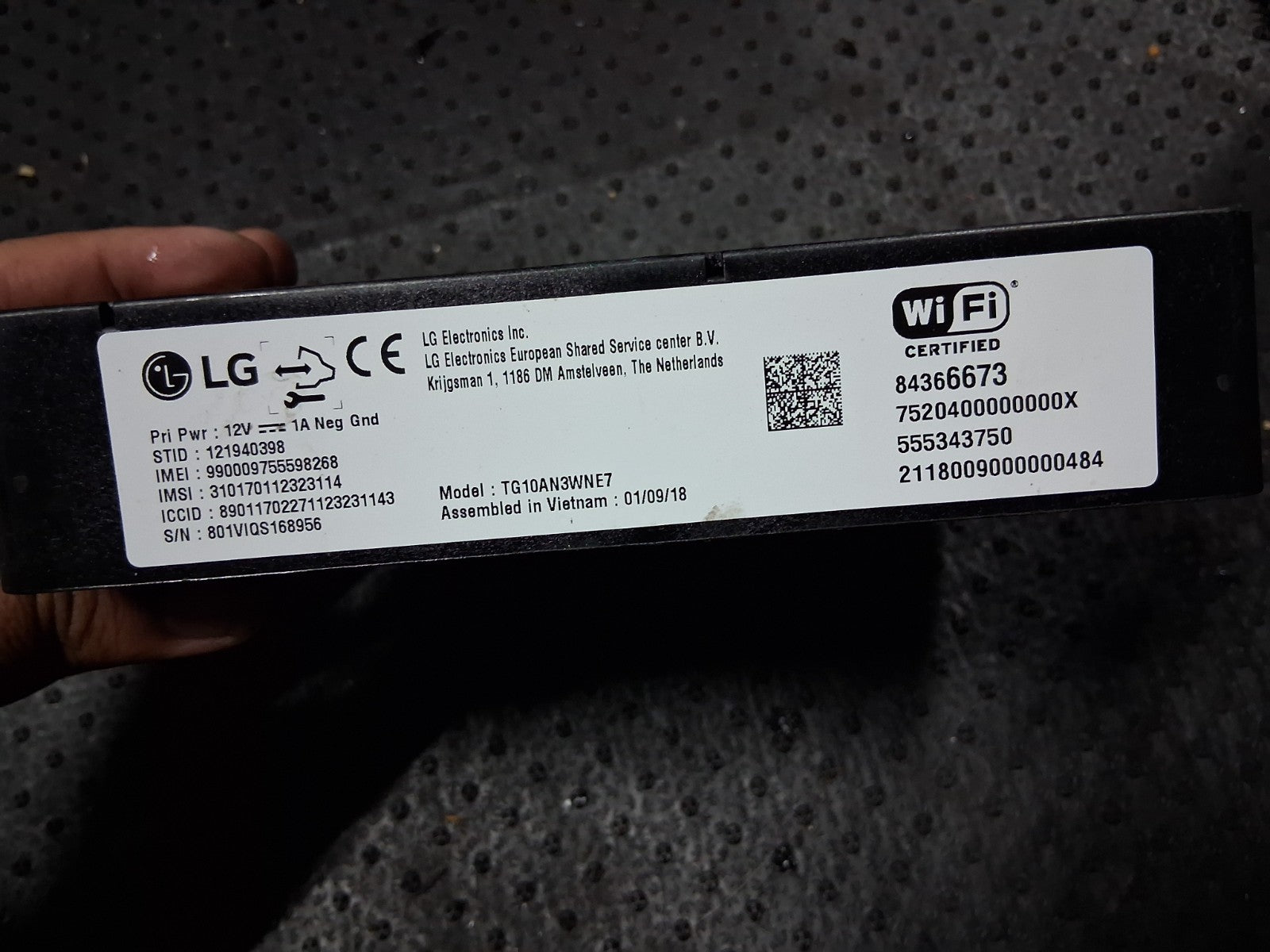 2018 VAUXHALL ZAFIRA C WIFI HOTSPOT CONTROL UNIT ECU 84366673