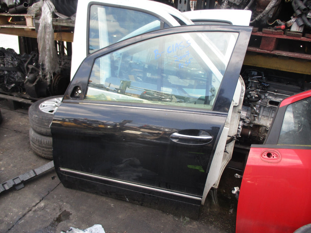MERCEDES BENZ B CLASS W245 2007 NSF PASSENGER SIDE FRONT COMPLETE DOOR BLACK 191