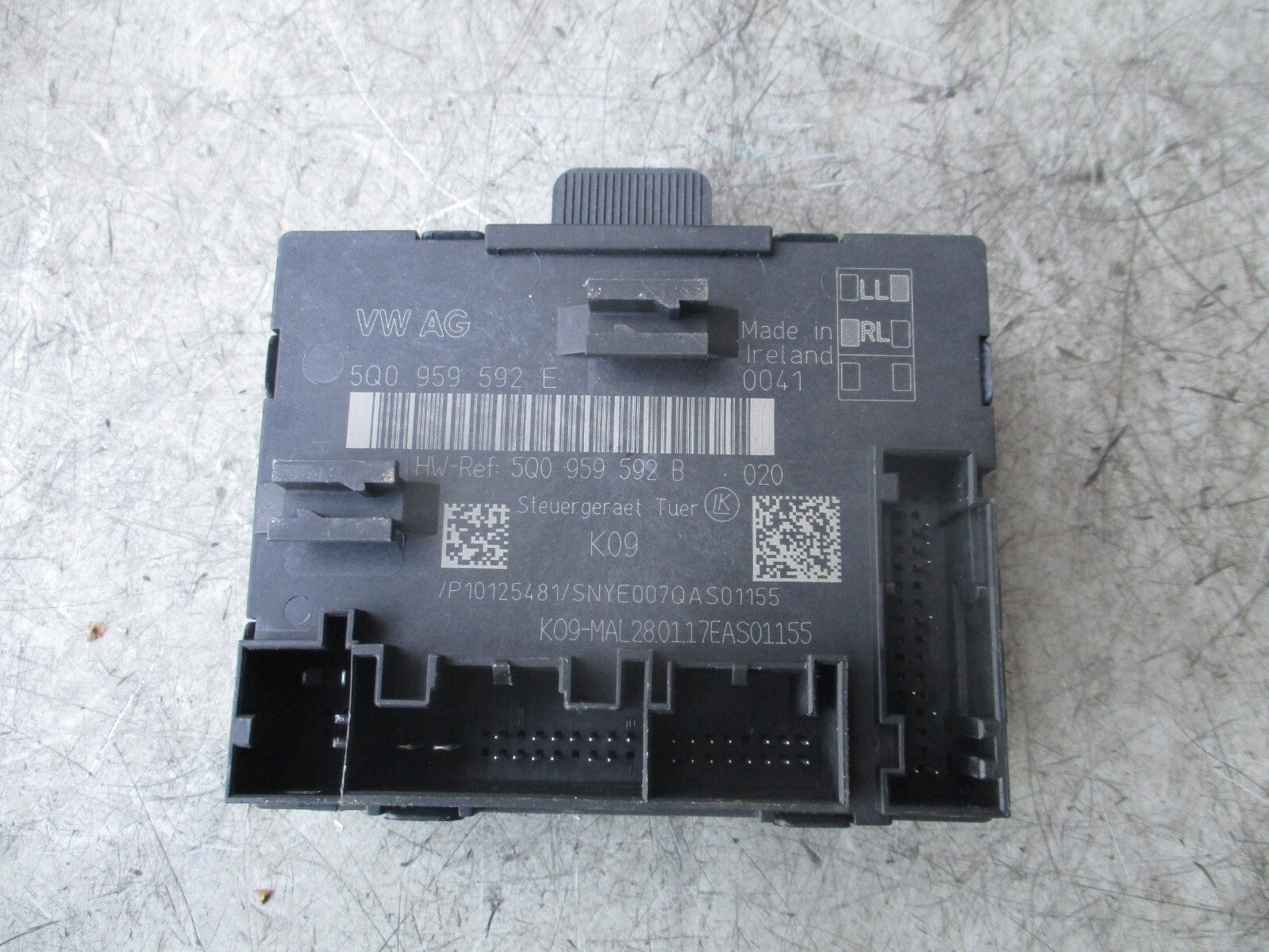 2017 VW VOLKSWAGEN GOLF MK7 NSF PASSENGER FRONT DOOR CONTROL MODULE 5Q0959592B