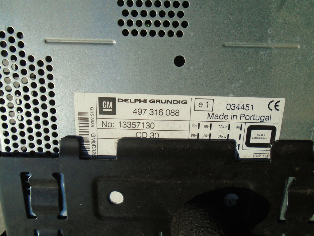 VAUXHALL CORSA D 2011 RADIO CD PLAYER STEREO HEAD UNIT 13357130
