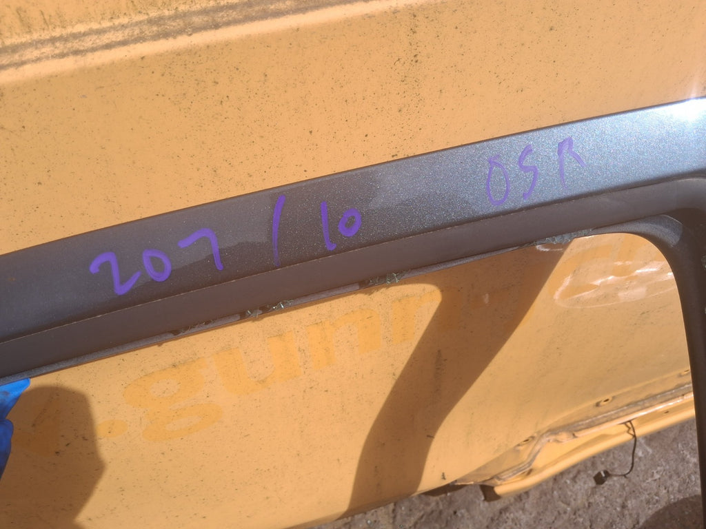 2010 PEUGEOT 207 HATCHBACK OSR DRIVER SIDE REAR DOOR GREY