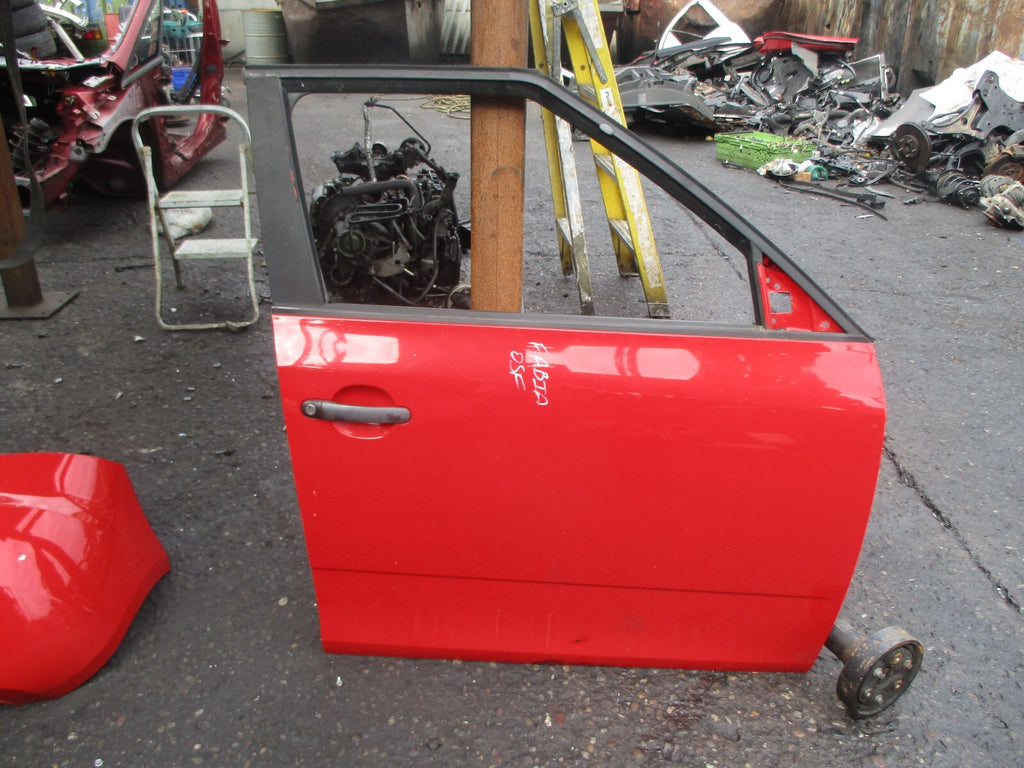 SKODA FABIA MK2 2009 OSF DRIVER SIDE FRONT DOOR RED