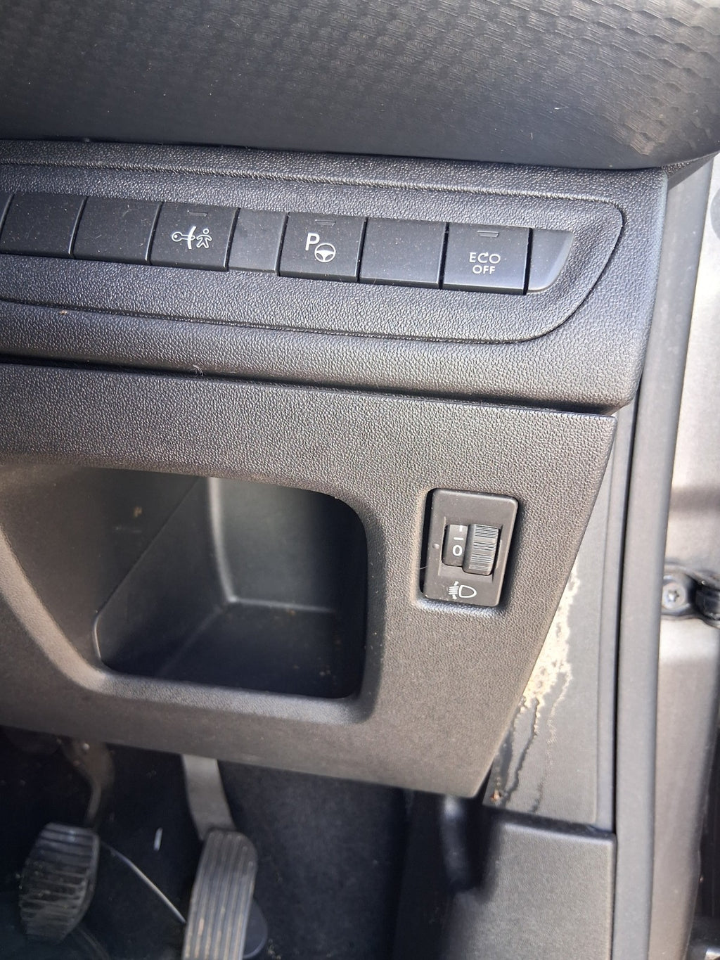 2019 PEUGEOT 208 MK1 HEADLIGHT ADJUSTER CONTROL SWITCH PANEL