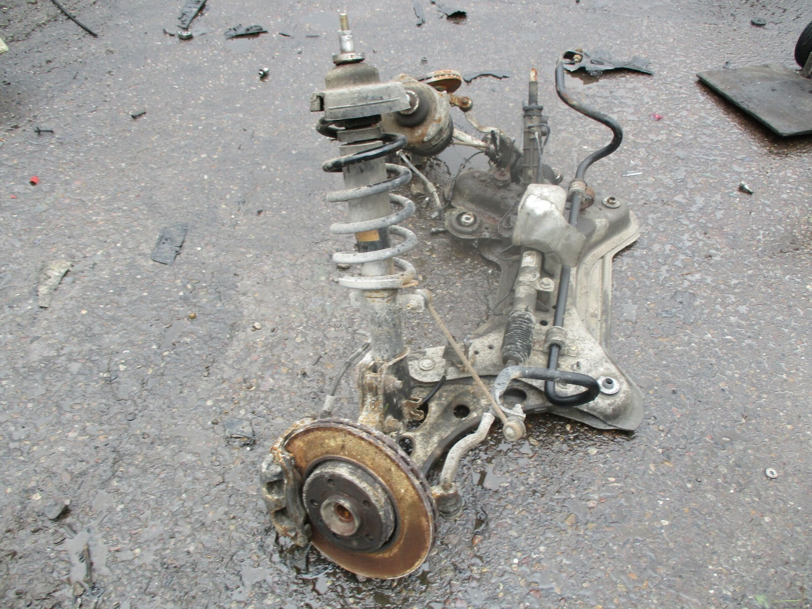RENAULT TRAFIC 2.0 DCI 2014 MK2 COMPLETE FRONT AXLE LEGS HUBS CALIPER SUB FRAME