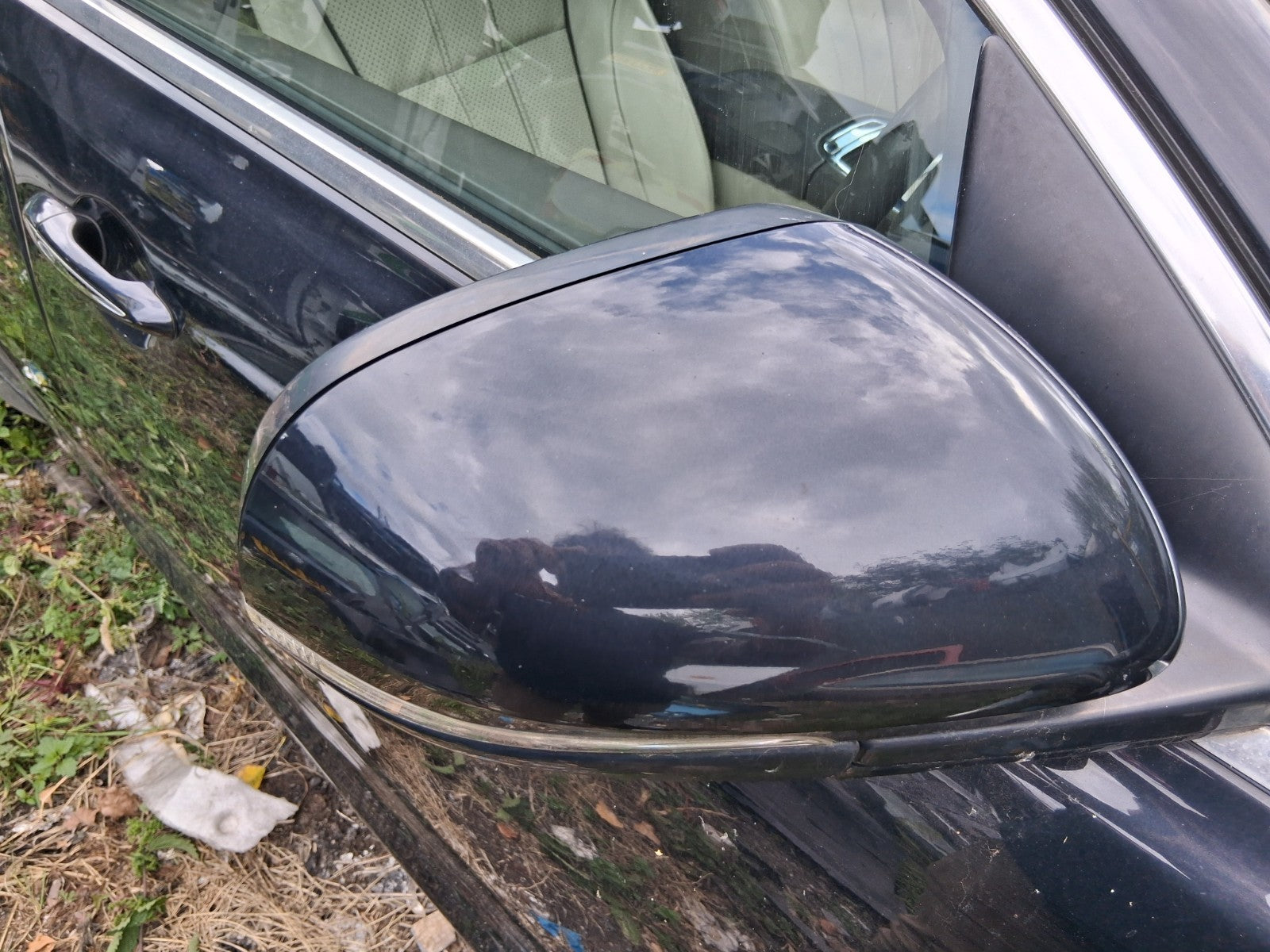 2012 JAGUAR XJ X351 OSF DRIVER SIDE FRONT RIGHT ELECTRIC WING MIRROR BLACK