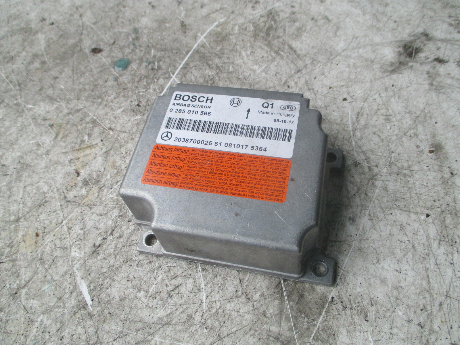 MERCEDES CLC CLASS W203 2010 SAFETY BAG CONTROL MODULE 2038700026