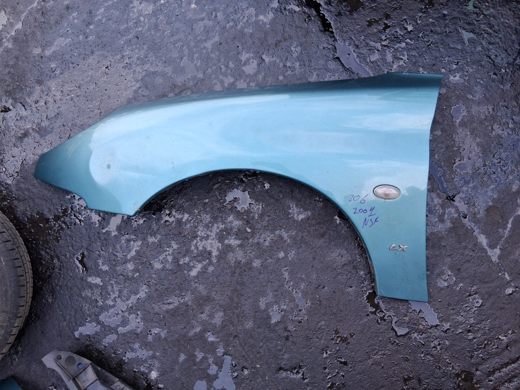 2001 PEUGEOT 206 NSF PASSENGER SIDE FRONT LEFT WING PANEL GREEN