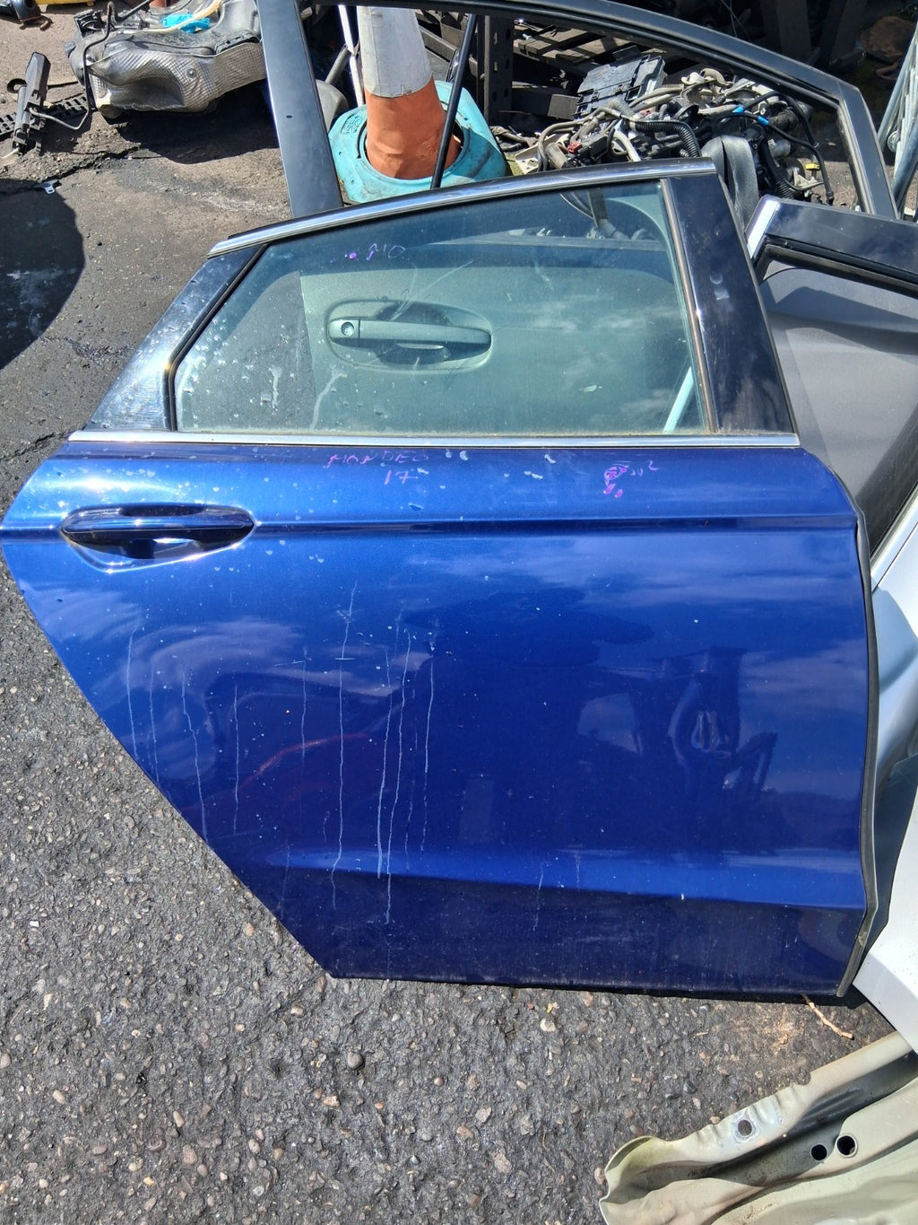 2017 FORD MONDEO MK5 HATCHBACK OSR DRIVER SIDE REAR COMPLETE DOOR BLUE LD