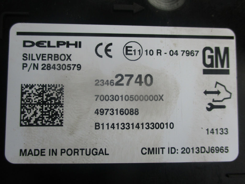 VAUXHALL INSIGNIA A MK1 RADIO UNIT MODULE SILVERBOX 28430579
