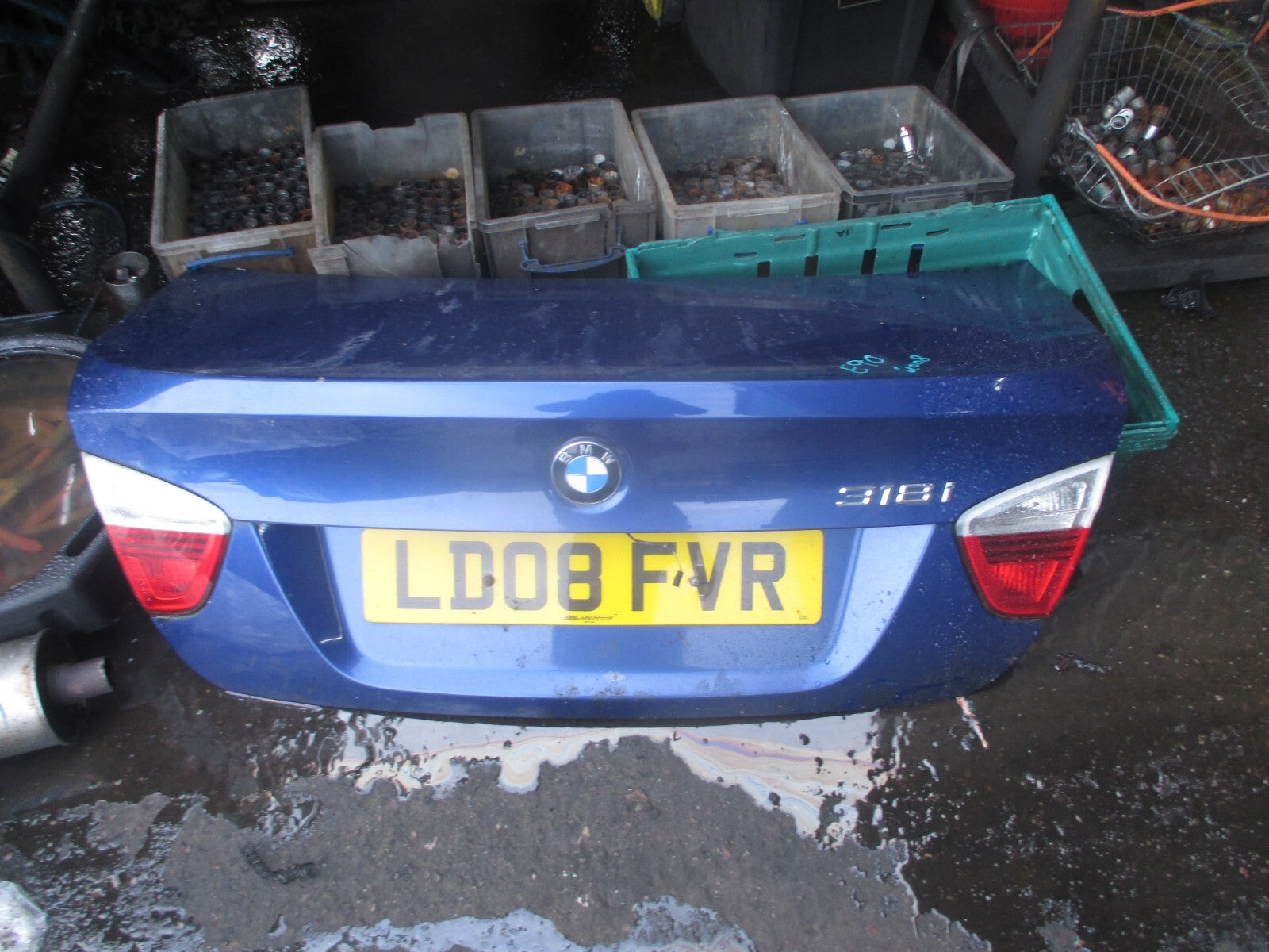 BMW 3 SERIES E90 2008 SALOON REAR TAILGATE BOOTLID BLUE