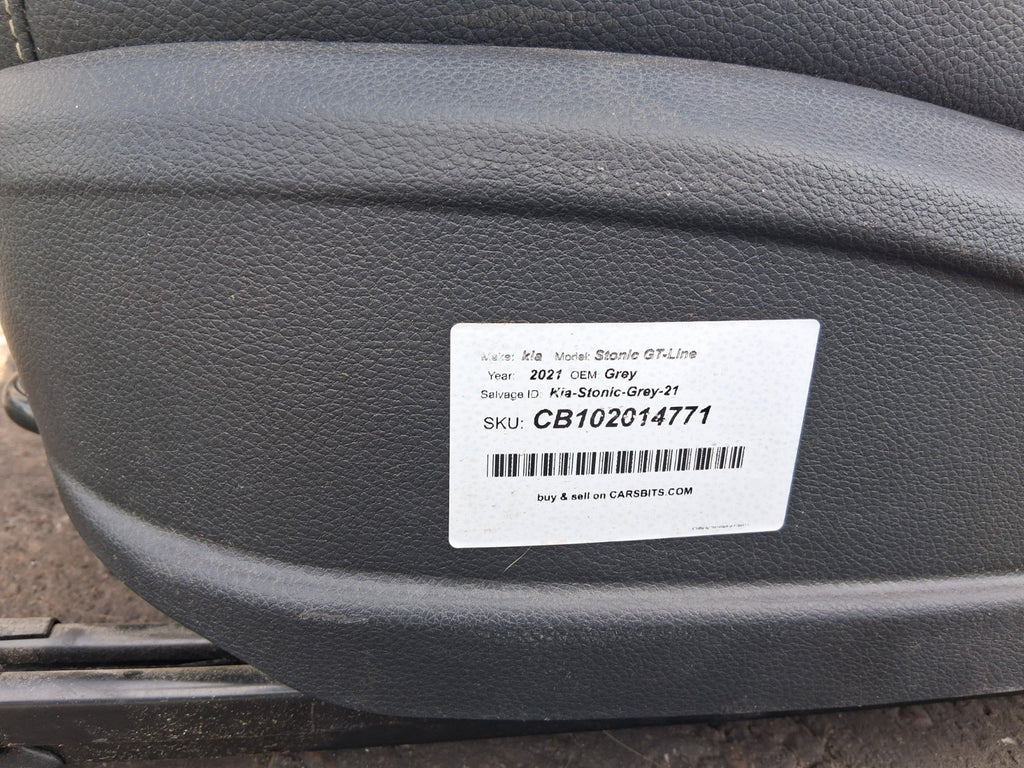 2021 KIA STONIC GT LINE NSF PASSENGER SIDE FRONT LEFT FABRIC SEAT