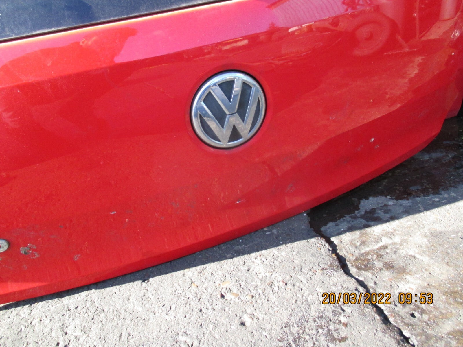 VOLKSWAGEN POLO 2014 MK5 6R REAR COMPLETE TAILGATE RED