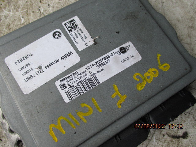 BMW MINI ONE 2006 R50 1.6 PETROL ECU ENGINE CONTROL MODULE ECU 7557395