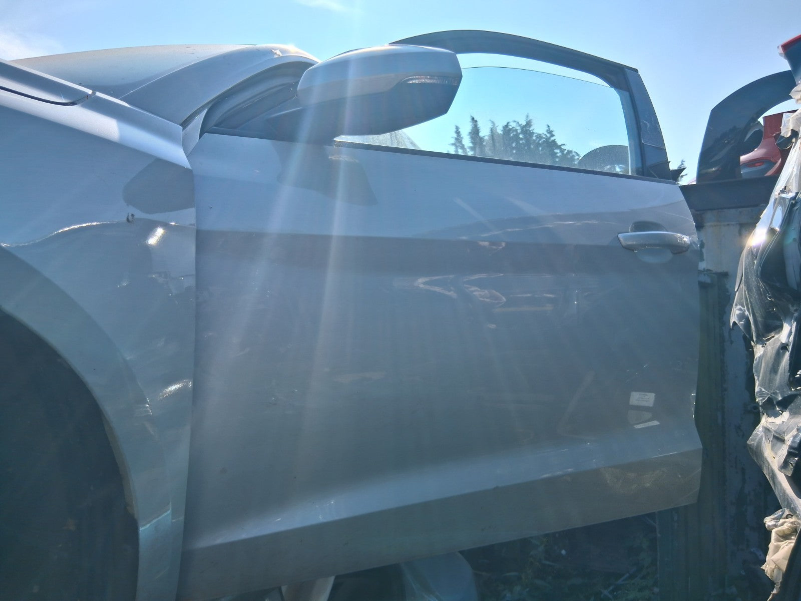 2023 AUDI A1 GB MK2 HATCH NSF PASSENGER SIDE FRONT BARE DOOR DEW SILVER MET LX7E
