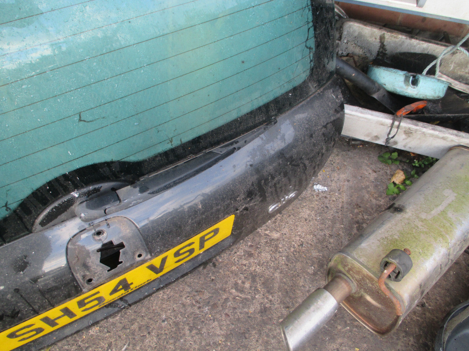 RENAULT CLIO MK2 REAR BARE TAILGATE BOOTLID BLACK