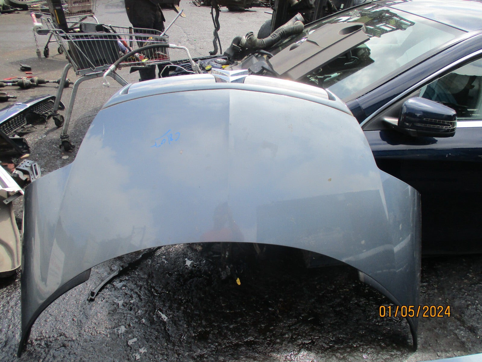 CITROEN C8 MK2 2007 FRONT COMPLETE BONNET HOOD GREY