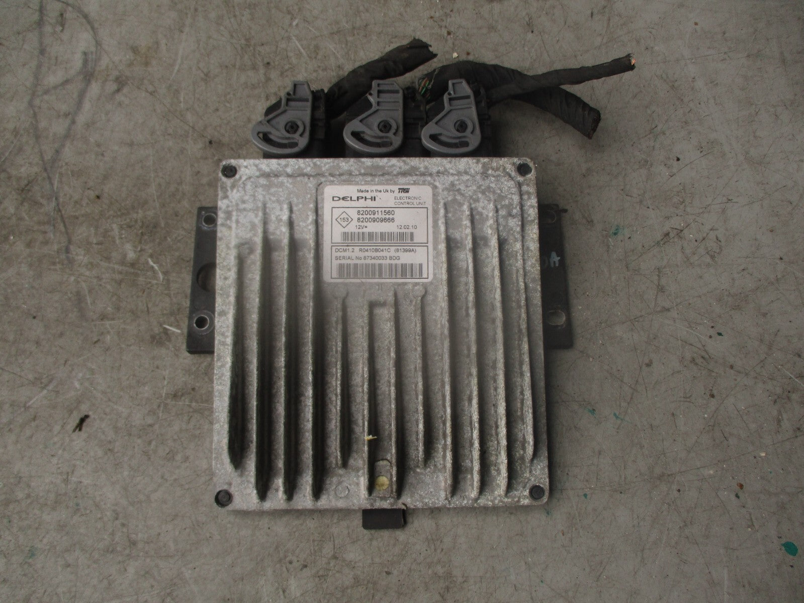 2010 RENAULT CLIO MK3 1.2 PETROL ENGINE CONTROL MODULE ECU 8200911560