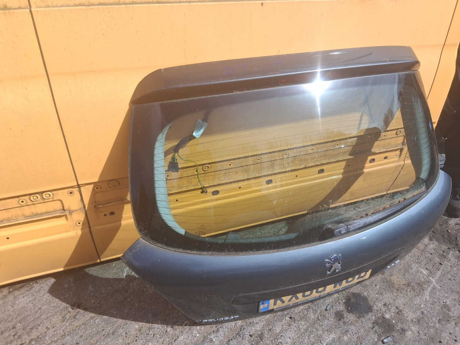 2010 PEUGEOT 207 5 DOOR HATCH REAR COMPLETE TAILGATE BOOTLID GREY