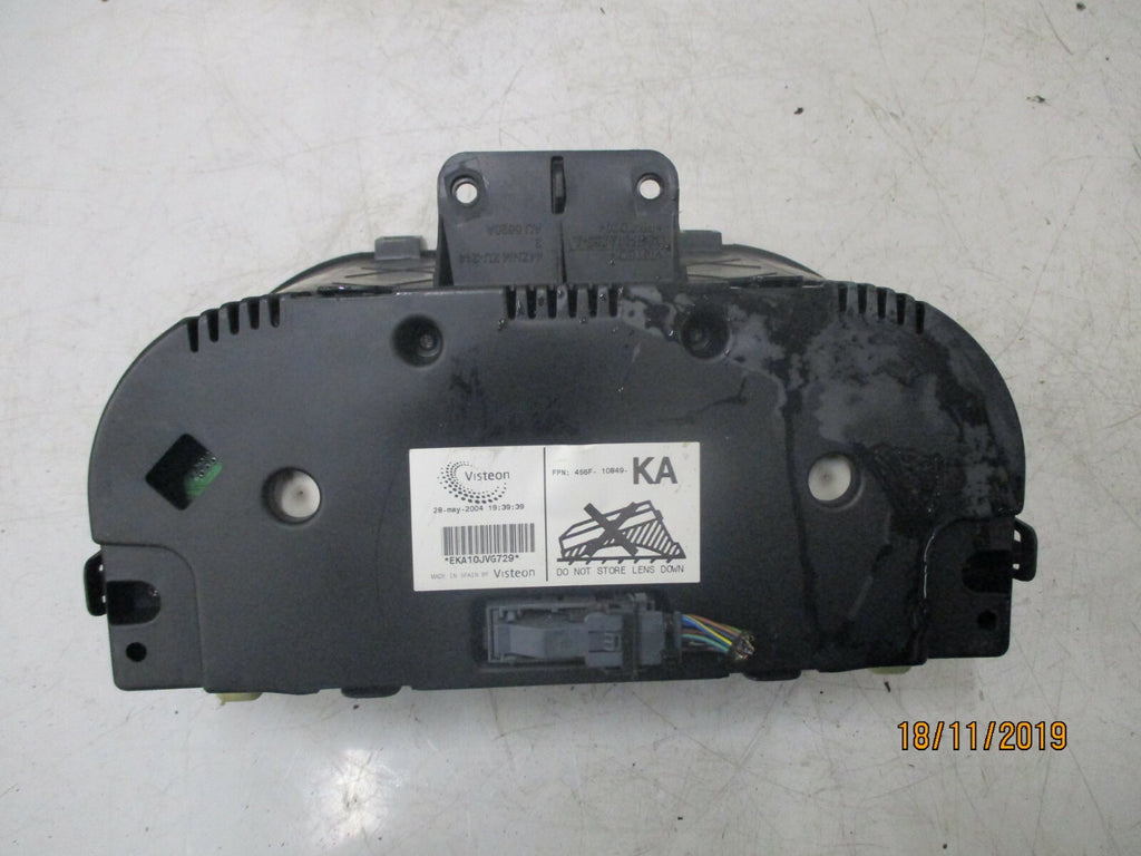 FORD FIESTA 2004 MK6 1.4 TDCI SPEEDO CLOCKS INSTRUMENT CLUSTER DIALS 4S6F10849KA