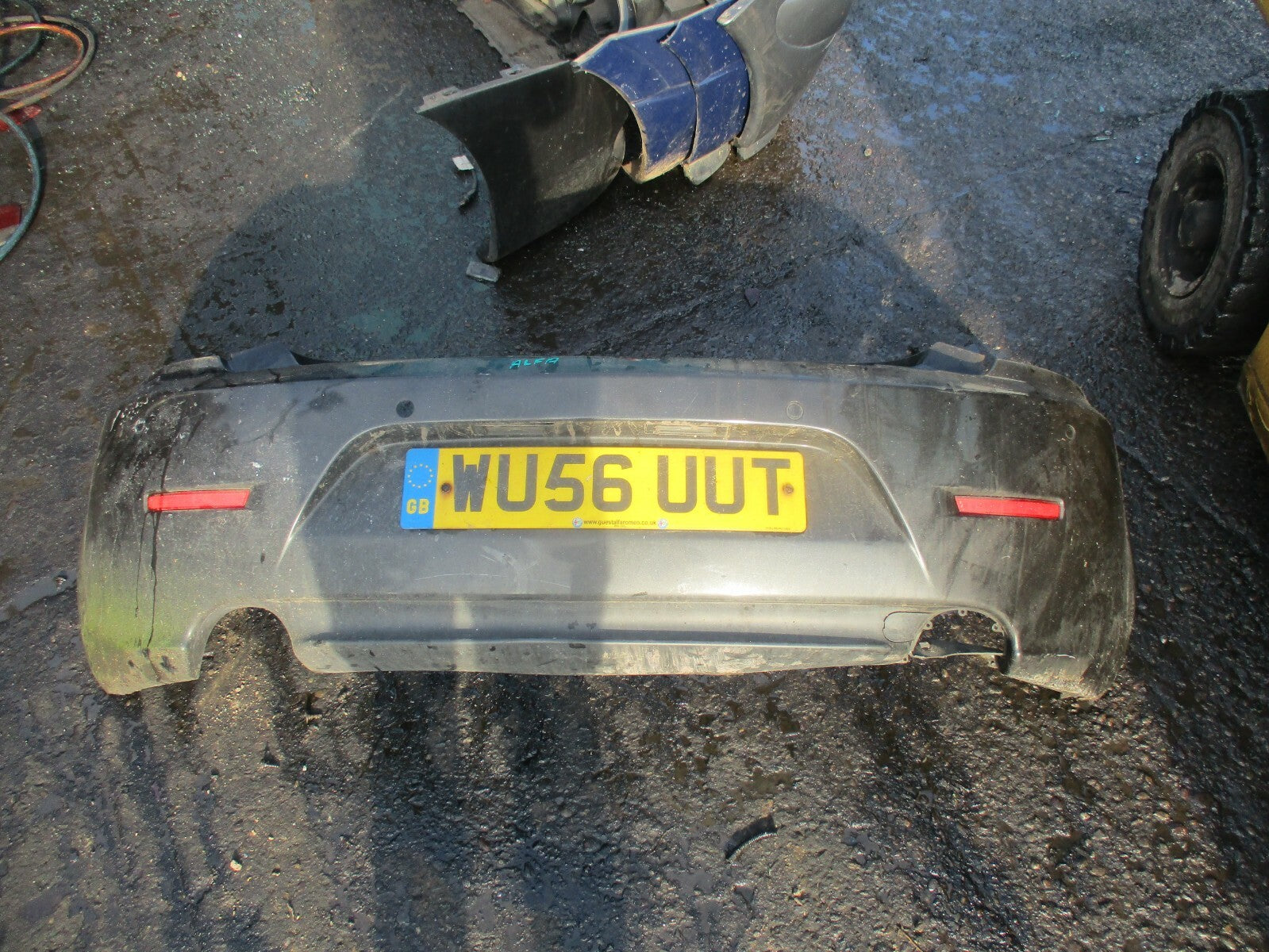 ALFA ROMEO 147 2006 COMPLETE REAR BUMPER DARK GREY