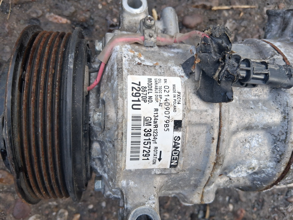2019 VAUXHALL ASTRA K 1.6 DIESEL AC AIR CON COMPRESSOR PUMP 39157291