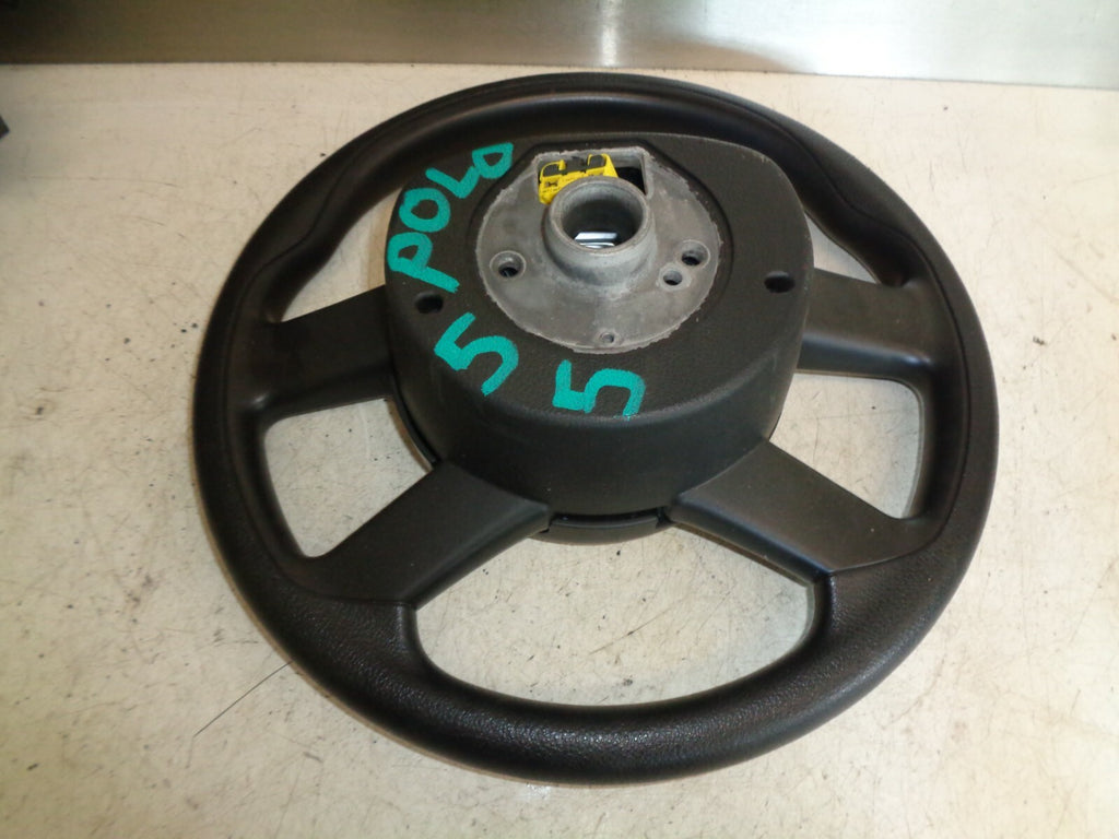 VW VOLKSWAGEN POLO 2005 9N3 3 SPOKE STEERING WHEEL + SAFETY BAG