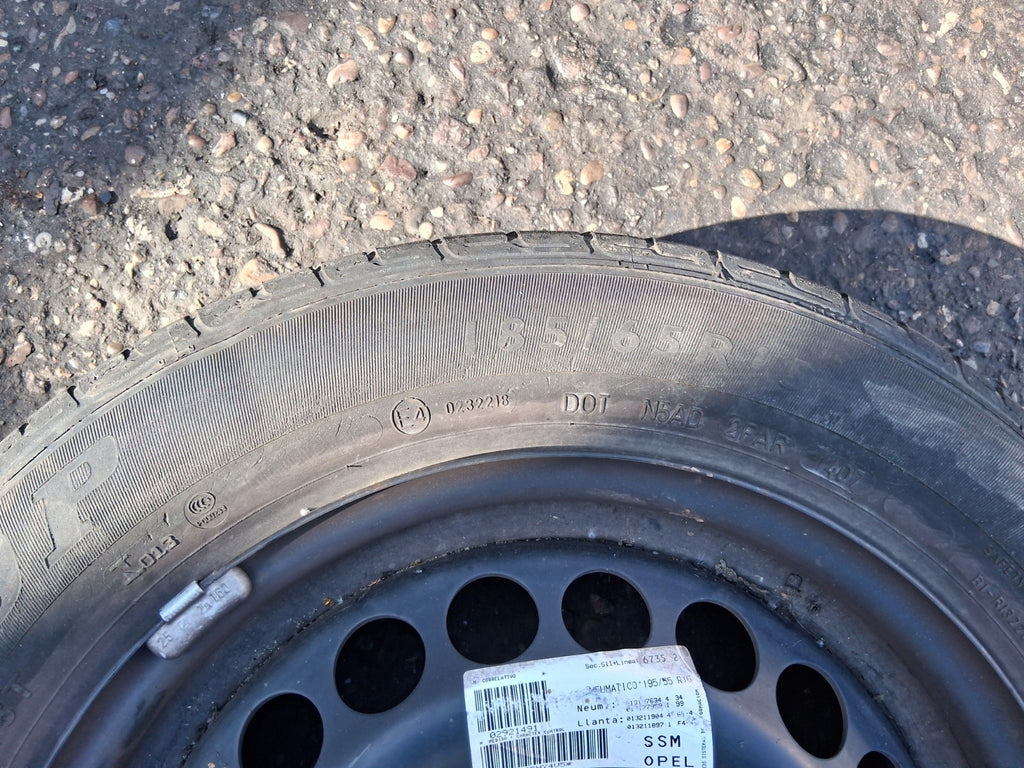 2008 VAUXHALL CORSA D 15 INCH STEEL WHEEL WITH TYRE 185/65R15