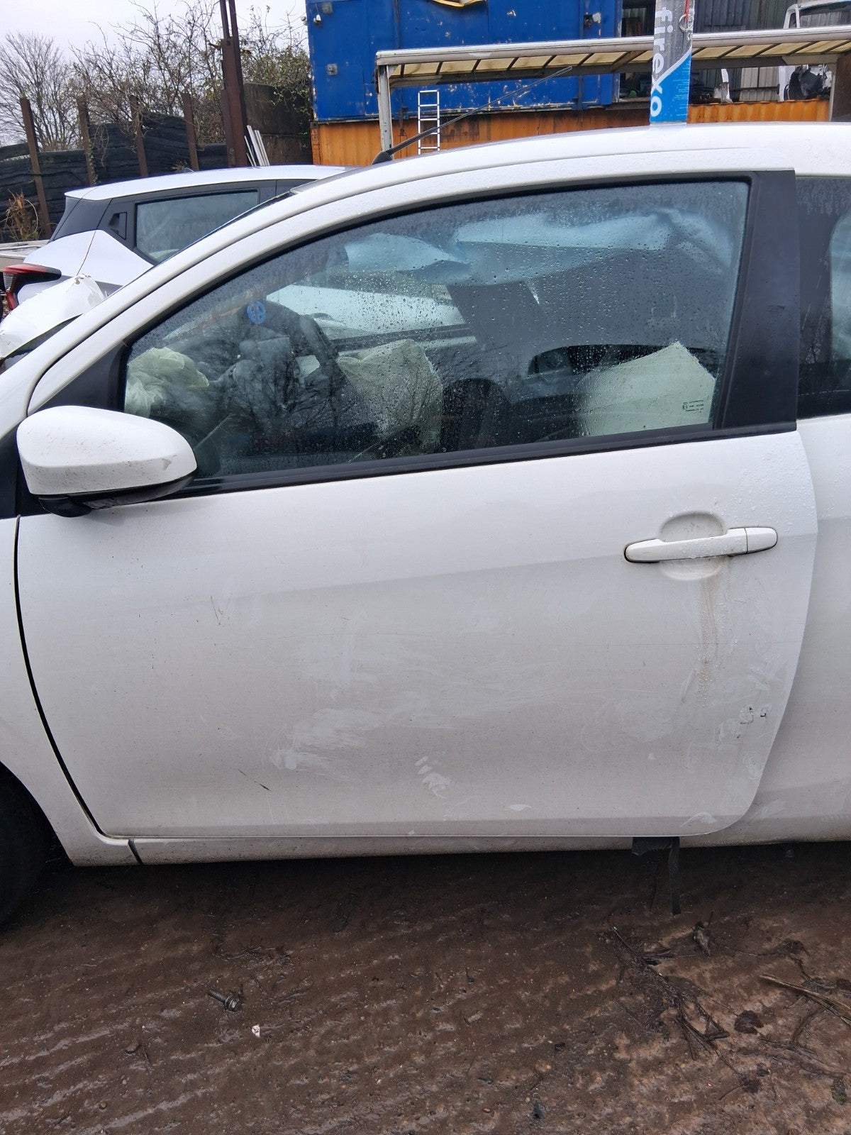 2019 PEUGEOT 108 3 DOOR MK2 NS PASSENGER SIDE LEFT BARE DOOR SOLID WHITE KWD