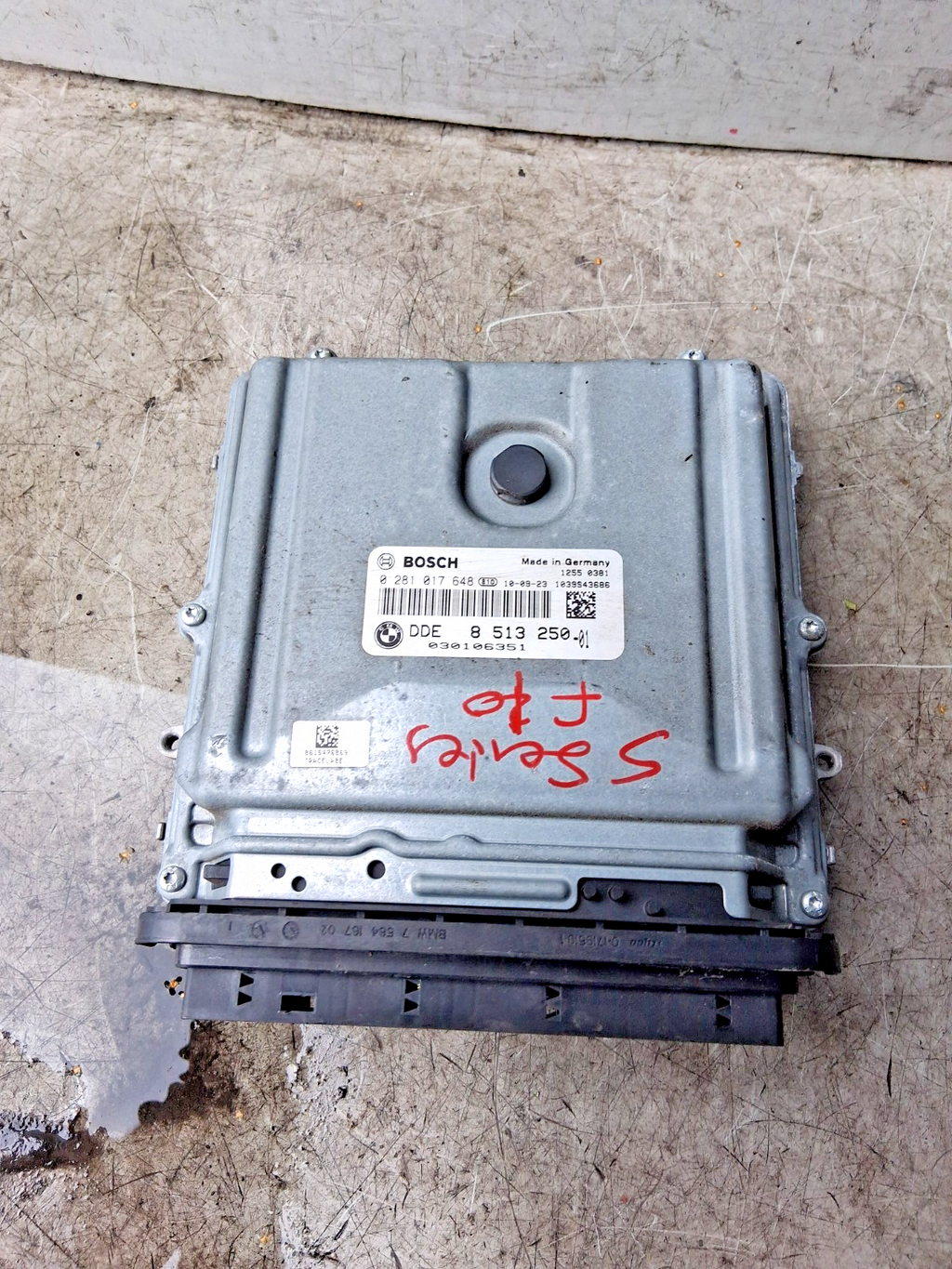 2012 BMW 5 SERIES F10 2.0 DIESEL ECU ENGINE CONTROL UNIT MODULE 0281017648