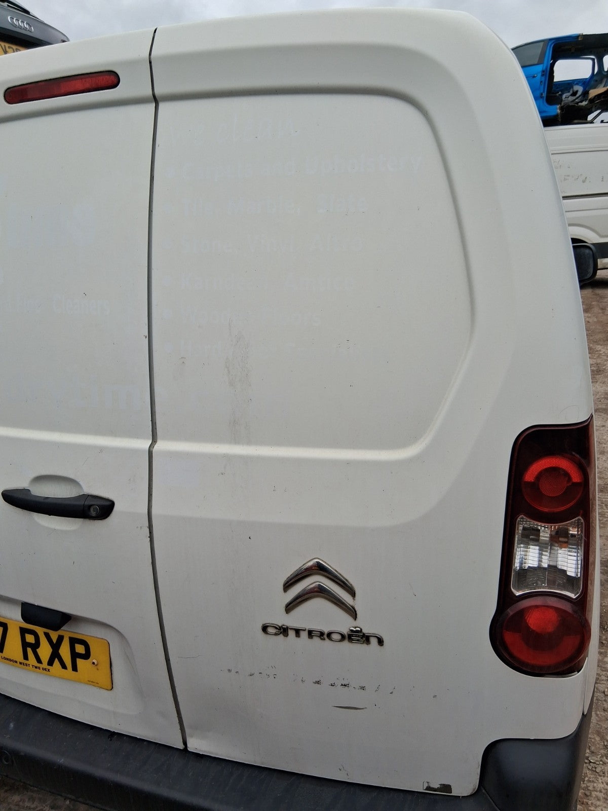 2017 CITROEN BERLINGO MK2 OSR DRIVER SIDE REAR RIGHT COMPLETE DOOR WHITE